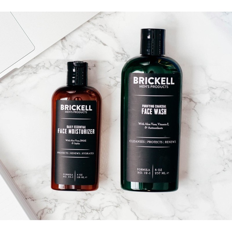 Brickell Men's Daily Essential Face Care Routine II, Purifying Charcoal