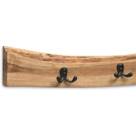 Alaterre Furniture Alpine Natural Live Edge Wood 36" Coat Hooks