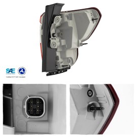 AKKON- Fit 2020 2021 2022 2023 GMC Acadia SL|SLE|SLT|DENALI Full LED Outer Chrome Tail Light Rear Brake OE Style Driver Left Side