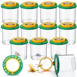 Chunful 12 Pcs Bug Viewer - Insect Box with Magnifier, VBS 2025 Bug Collecting Jars, Insect Cage Catcher, Magnifying Observation Critter Container - Science Nature Exploration Tools