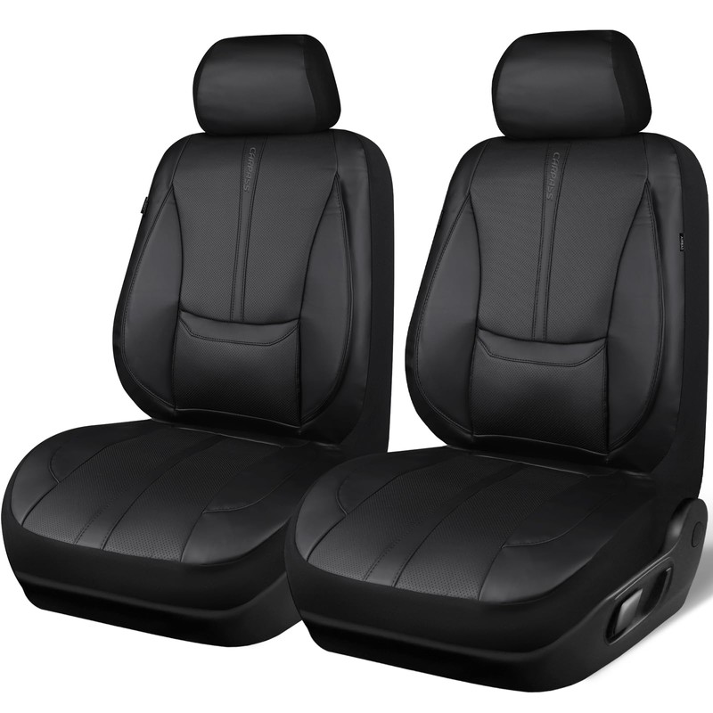 CAR PASS Nappa Leather Car Seat Covers, Water Resistant 3D