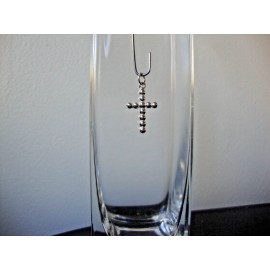 VINTAGE 1970s ETERNAL GLOBAL BALL CROSS STERLING SILVER CHARM/PENDANT