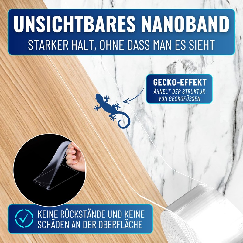 MEISTERWERK - Double-Sided Nano Tape [Extra Strong] - Glue-Free &