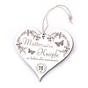 DEKO-LANDO Mum Sign Heart Engraved – Mütter sind wie Buttons,