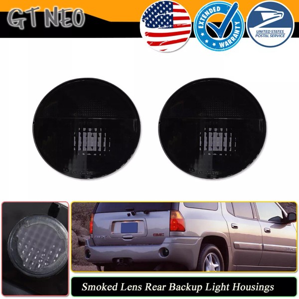 GTINTHEBOX 2X Smoked Backup Reverse Rear Bumper Tail Light For