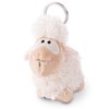 Niki Wooly Gang Key Ring, Sheep, White, 3.5 inches (9