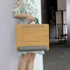 SANJIMO Adjustable Lap Desk for Laptop with Cushion, Bamboo Laptop