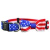 American Flag Dog Collar with Bowtie, 4th of July USA