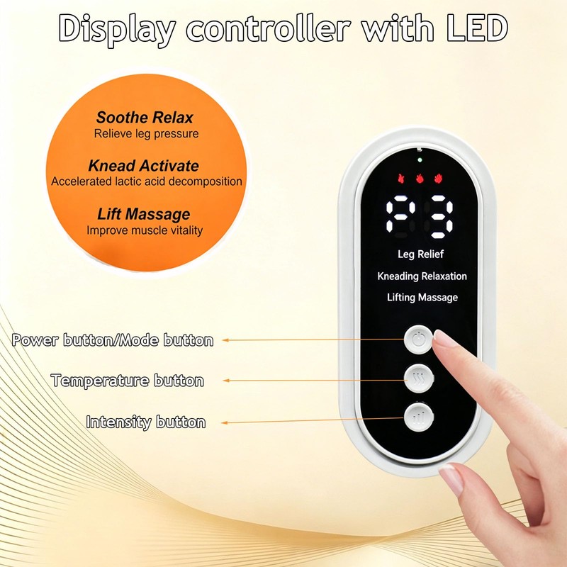 Cordless Leg & Knee Relaxation Massager, Air Compression Massage Wrap