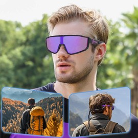 Fast Glasses Bicycle Sunglasses Men Women Polarised Cycling Glasses Sports Glasses UV400 Protective Glasses Running Glasses Windproof Cycling Glasses for Cycling Driving Running Golf Ski