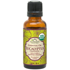 US Organic 100% Pure Eucalyptus Essential Oil (Radiata) - USDA Certified Organic, Steam Distilled - W/Euro droppers (More Size Variations Available) (30 ml / 1 fl oz)