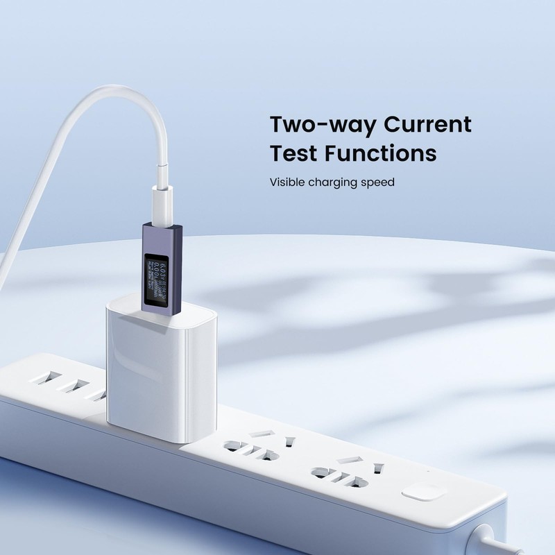 USB C Tester Heemol Meter Meter Phone Charging Tester USB
