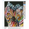 Meecaa Cross Stitch Kits 11 Count Stamped, Colored Zebra Animal