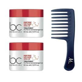 M Hair Designs Detangling Comb for Bonacure Peptide Repair Rescue Deep Nourishing Treatment 30 ml (Pack of 2)