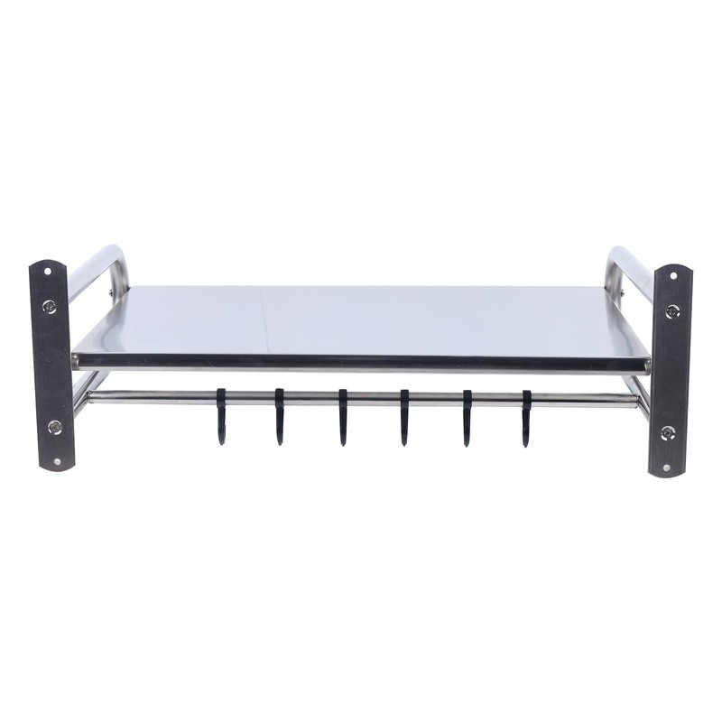 ILWorkTLs Wall Mounted Microwave Oven Rack,Stainless Steel Kitchen Shelf with