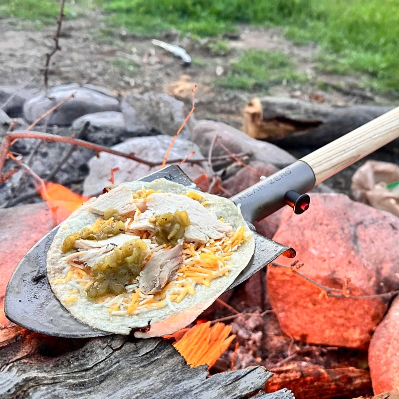 Near Zero Titanium Survival Shovel, Compact Ultralight Collapsible Camping &
