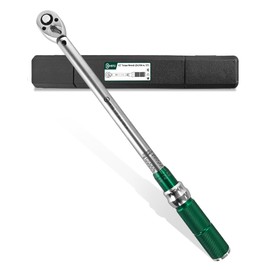 HOYETO 1/2" Drive Click Torque Wrench, 14.75-154.8 ft.lb / 20-210 Nm, 72-Tooth Torque Wrenches ±3% High Precision for Bikes, Cr-V Steel, with Storage Case