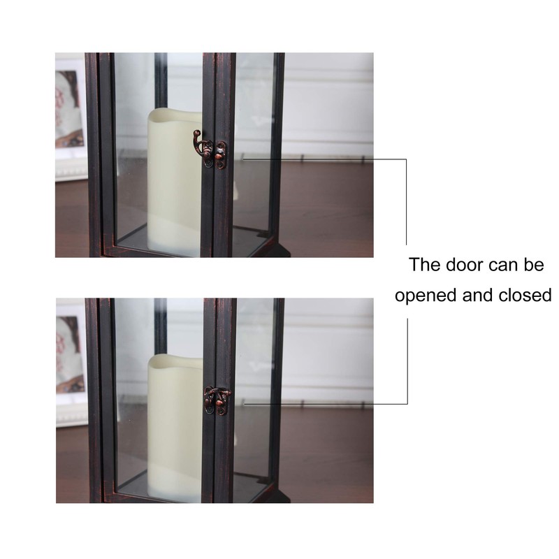 WRalwaysLX 15 inch H The Door-Open Decorative Lantern with flameless