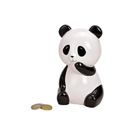 Wurm Beautiful Ceramic Panda Bear Money Box White / Black