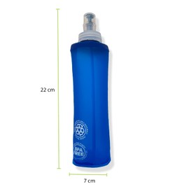 Wantalis Running Hip Flask 250ml Soft Flask for Hydration Bag Water Bottle with Bite Safety Valve Ergonomic Profile BPA Free