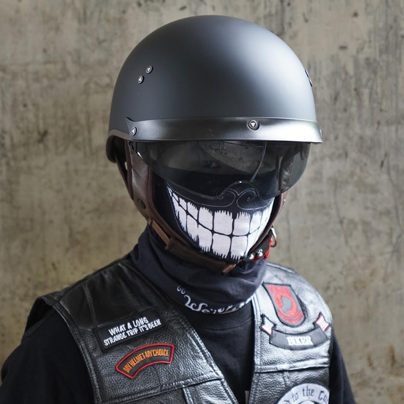 VCOROS Half Helmet Motorcycle DOT Approved Open Face Helmet with