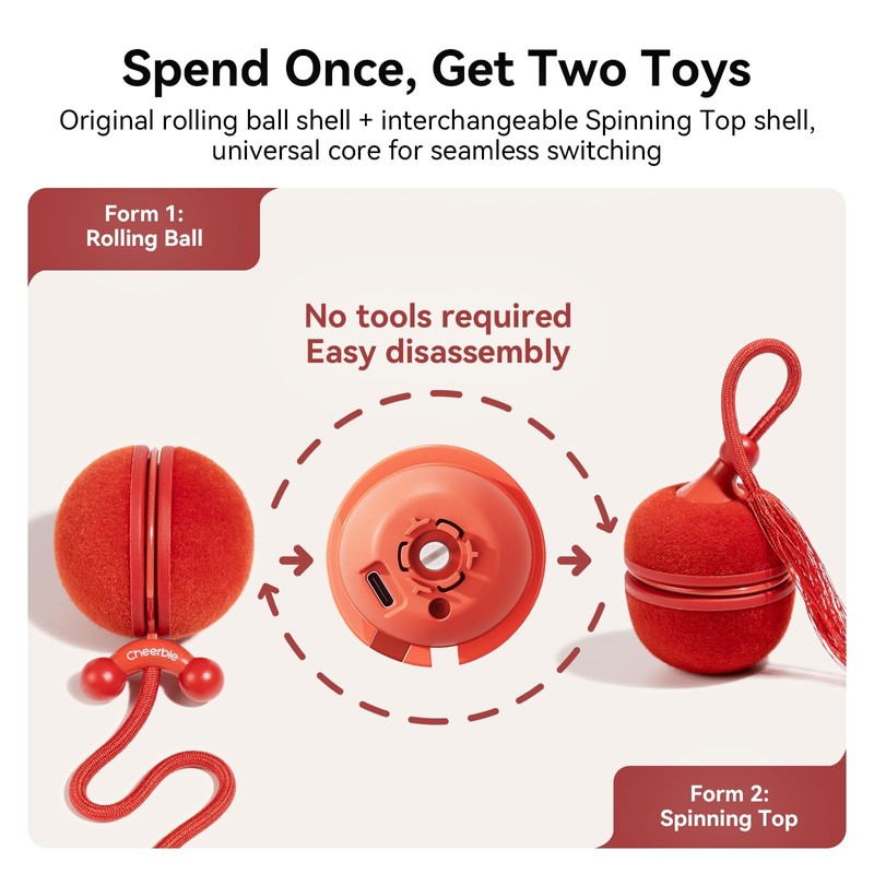 Cheerble 2 in 1 Interactive Cat Toys for Indoor Cats