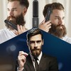 Beard Straightener for Men, Anti-Scald Cordless Heated Comb, Black