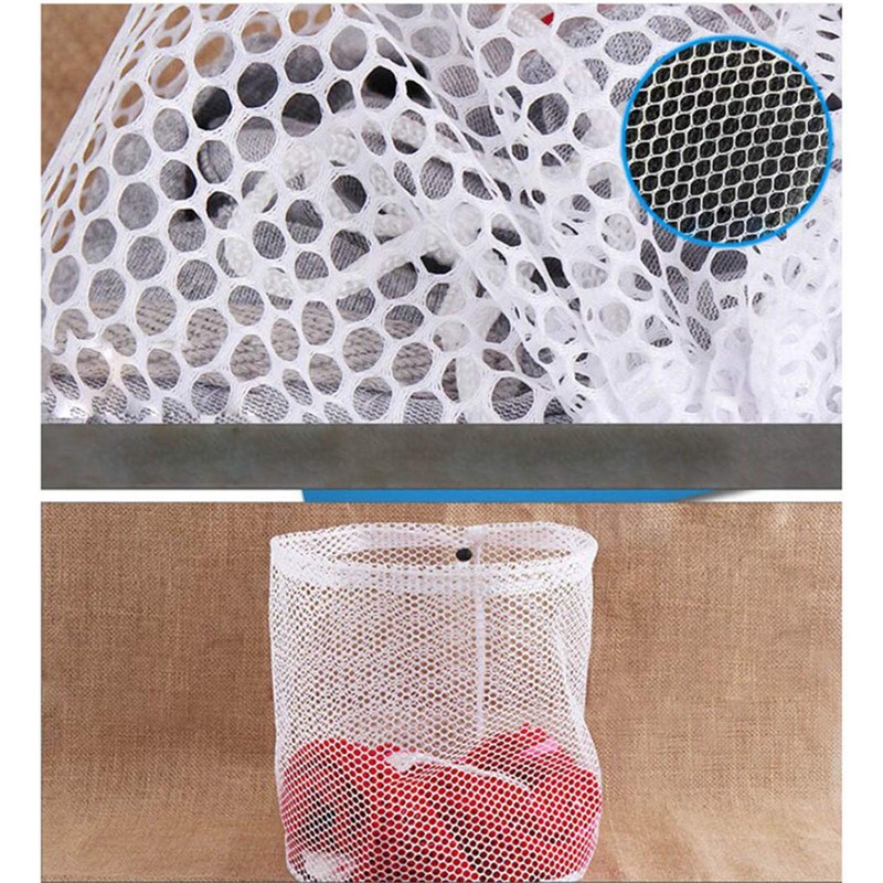 Premium Fine Mesh Laundry Bag - Sturdy White Mesh Material
