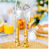 Pylones, Gold Floral Banquet Garden Serving Cutlery Set