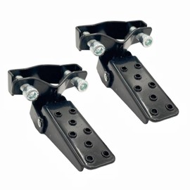 2 soportes para motocicleta, universal y elegante, de metal, plegable, para reposapiés, para bicicleta (negro)