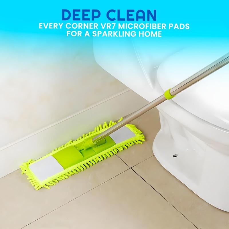VR7 Microfiber Mop Head Replacement – Washable Mighty Pads for