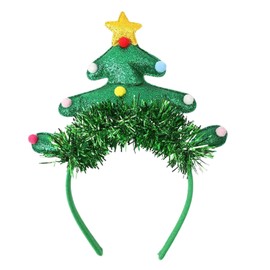 ZEYER Christmas Headbands Green Christmas Tree Headbands with Green Ribbon Design Christmas Tree Hair Bands Christmas Hair Accessories for Women 1PCS