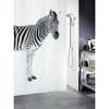 Spirella Zebra Black Shower Curtain 180 x 200 cm (Width