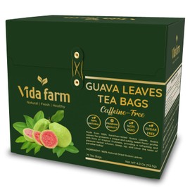 VIDA FARM 75 Premium Guava Leaf Tea Bags, Zero Sugar Tea, Handpicked, 100% Pure and Natural Guava Leaves, Non-GMO, No Caffeine, Gluten-Free, Vegan