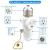 Light Socket Outlet Adapter, E26/E27 Bulb Plug Adapter, Light Socket