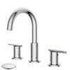 Hurran 8 Inch Chrome Widespread Bathroom Faucet, Double Handle Sink
