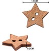 DPWOUM 100Pcs Buttons in Star Shape Wooden Buttons Button for