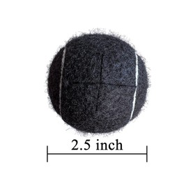 HiBallBall 6 Pack Precut Tennis Balls for Walkers, Tennis Balls for Chairs Furniture Legs, Heavy Duty Long Lasting for Ski Glides & Pads (Black)