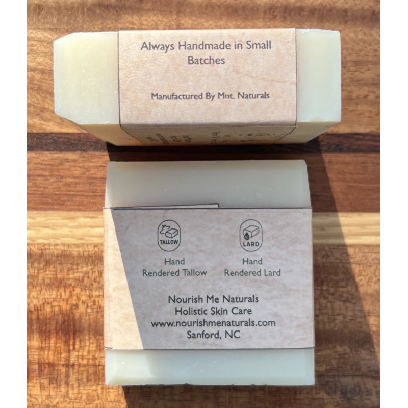 Homemade Tallow & Lard Handcrafted Soap Bar