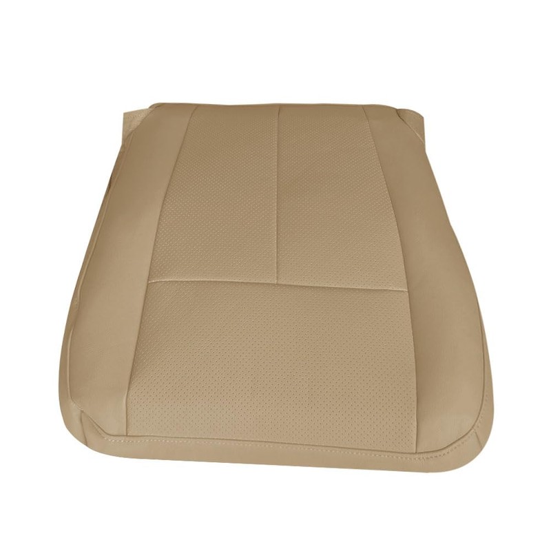 Zieichy Driver Side Bottom Replacement Leather Seat Cover Tan Compatible