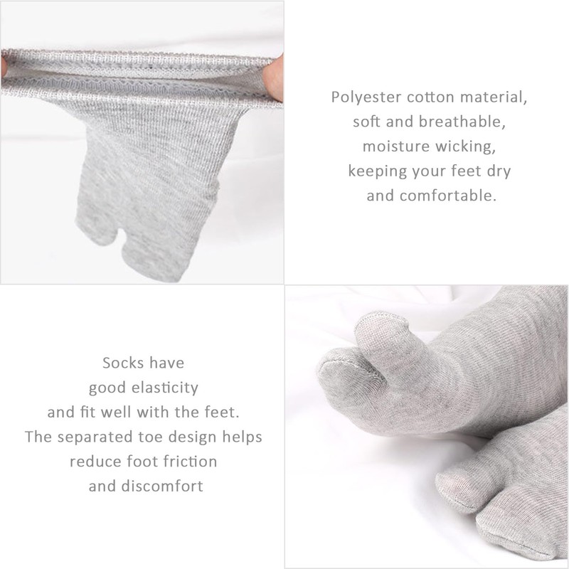 HDGSAFD 6 Pairs Toe Socks, Toe Socks, Flip Flop Socks,