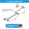 LORDEAR Shower Extension Arm 16 Inch,Foldable Shower Head Extension Chrome,Adjustable