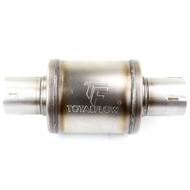 TOTALFLOW 20319S Slotted Ends Straight Through Universal Exhaust Muffler | 409 Stainless Steel | 3 Inch Inner Diameter Inlet/Outlet
