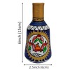 Purpledip Terracotta Madhubani Design Flower Vase: Artisan Painted Decorative Earthen