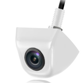 Backup/Front/Side View Camera, 170° Super Wide Angle IP69K Waterproof HD Night Vision Metal Reverse Rear View Backup Camera for Car, Pickup, Truck, SUV, Van - White