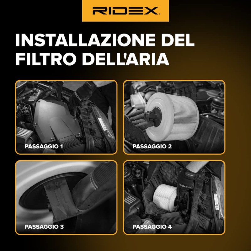 RIDEX 8A1700 Engine Air Filter Filter Insert