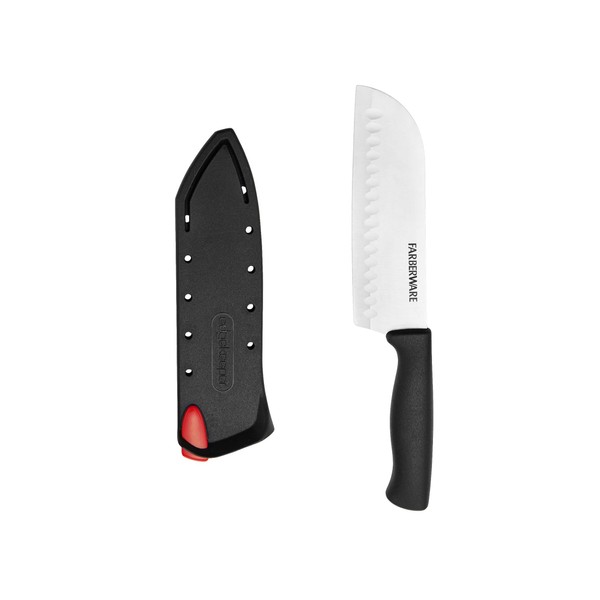 Farberware – Cuchillos con edgekeeper autoafilables mangas, Cuchillo Santoku, 5",