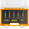 BOEN 7-Piece 1/2" Drive Impact Socket Set, Deep Metric Lug