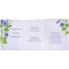 Designer Greetings Sparkling Blue Flower Die Cut Z-Fold Hospitality Thank