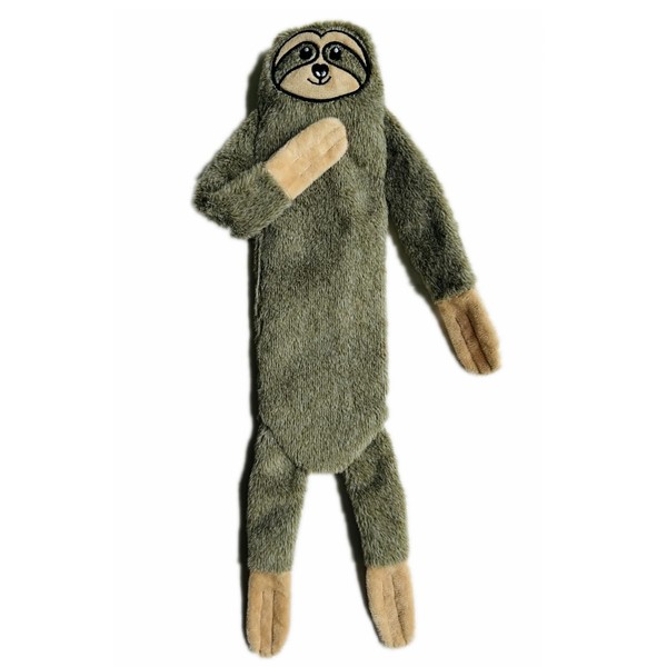 Artinova Dog Toys Squeaky Crinkle Sloth, 1 Pack. No Stuffing